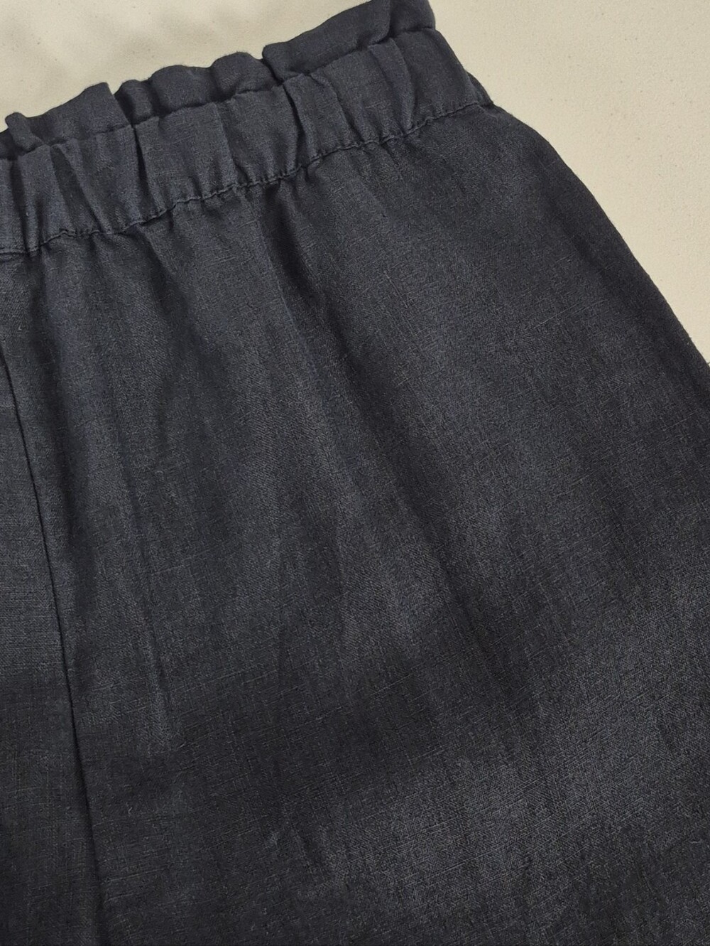 Chico's Pull-On Black Linen Wide Leg Crop Culotte Pants - Size 6 - Picture 8 of 16